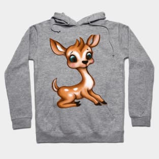 Cute Deer Drawing Hoodie